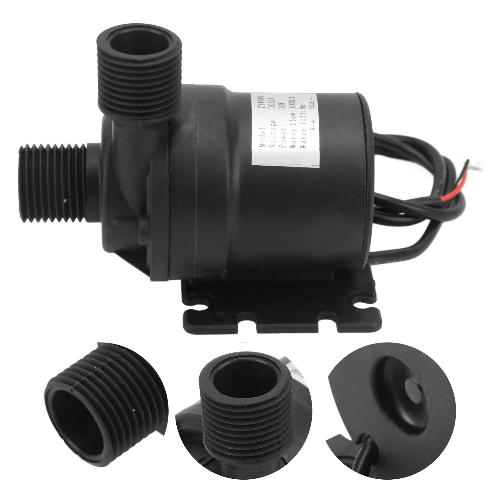 Brushless Pump DC12V Brushless Water Pump Low Noise 30W 8m Lift Height for Home Fountain Water Circulation System