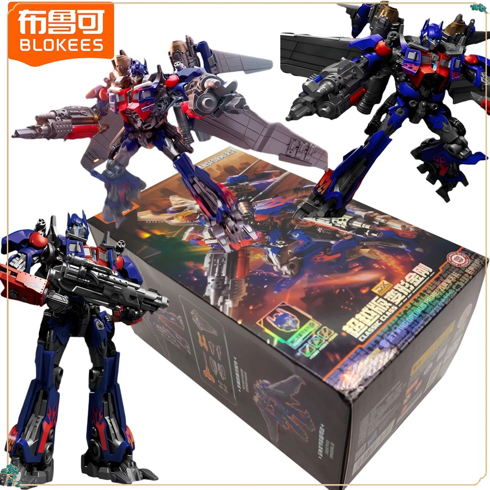 New Blokees Genuine Transformers Jetwing Optimus Prime Action Figures Cartoon Puzzle Model Collection Movable Toys Kids Gifts