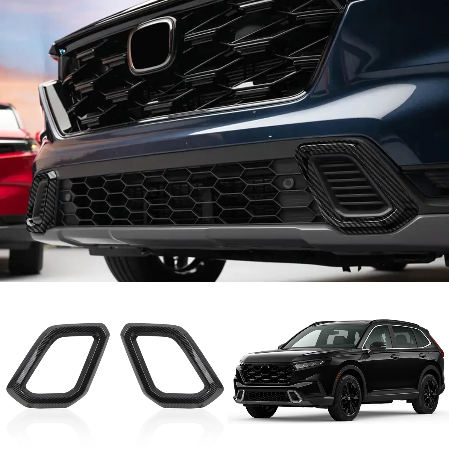 

Fits for Honda CR-V CRV Sport Touring 2023 2024 2025 ABS Car Front Bumper Air Vent Trim Cover Exterior Accessories