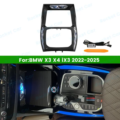 車の装飾用クリスタルセンターコンソールサドルライト,アンビエントライト,11色,BMW x3,x4,ix3,g01,g02,2022-2025