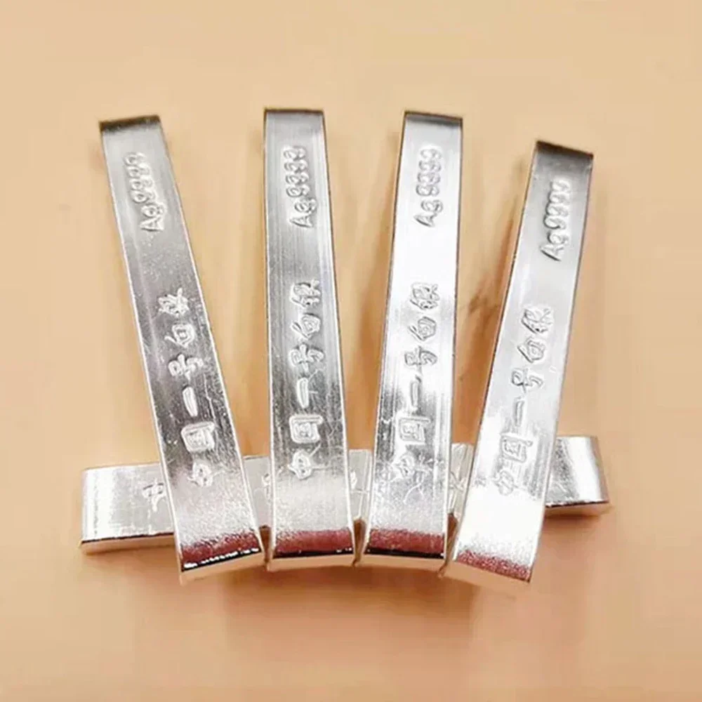 1pcs real pure silver bar10g 20g 30g 50g silver ingot bar with stamp silver bullion for accessories