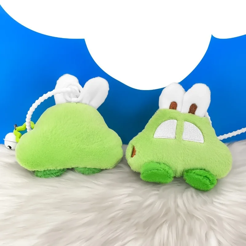 1 pçs bonito mini simulação de pelúcia pequeno carro chaveiro pingente boneca brinquedo mochila carro pingente crianças presente aniversário brinquedos