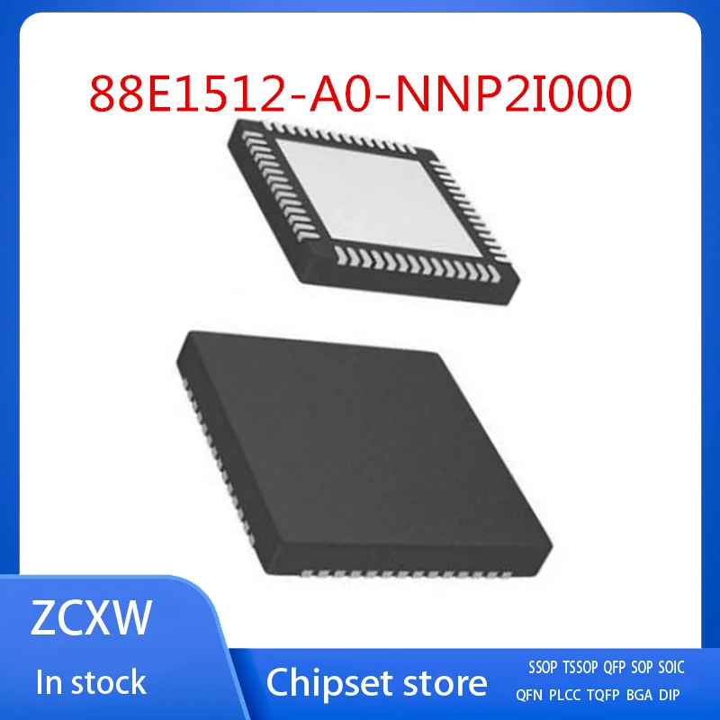 NEW  2PCS/LOT  88E1112-NNC1    88E1112-C2-NNC1I000   QFN-64       88E1512-A0-NNP2I000 88E1512-NNP2    QFN-56