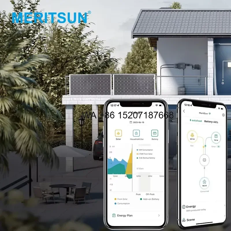 Wmwmnu for MeritSun Balcony Power Plant PV System Controller PV Box Micro Inverter 800W PV Hub Balcony Solar System