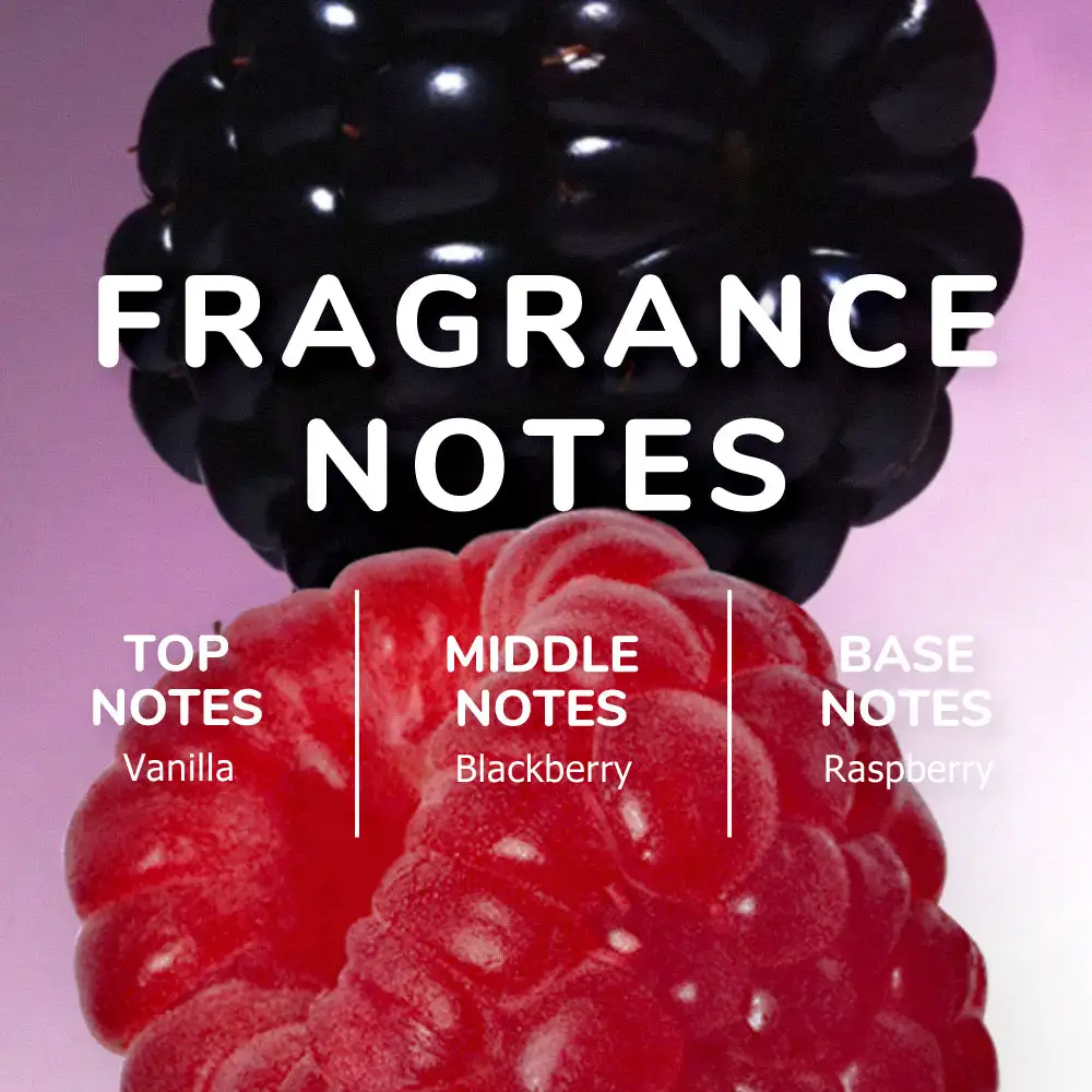 50ml KOEC Vanilla Blackberry Fragrance Mist Perfume Moisturizing Refreshing Triple Notes Raspberry Extract Propylene Glycol