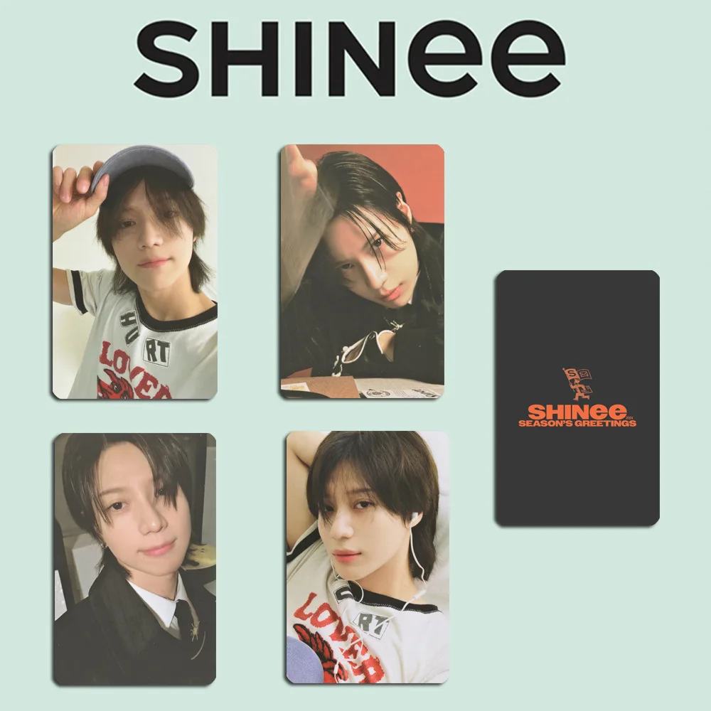 Tarjeta fotográfica de saludos de temporada KPOP SHINee, tarjetas LOMO de estilo coreano con estampado de doble cara, postales de colección Kpop Taemin Jonghyun