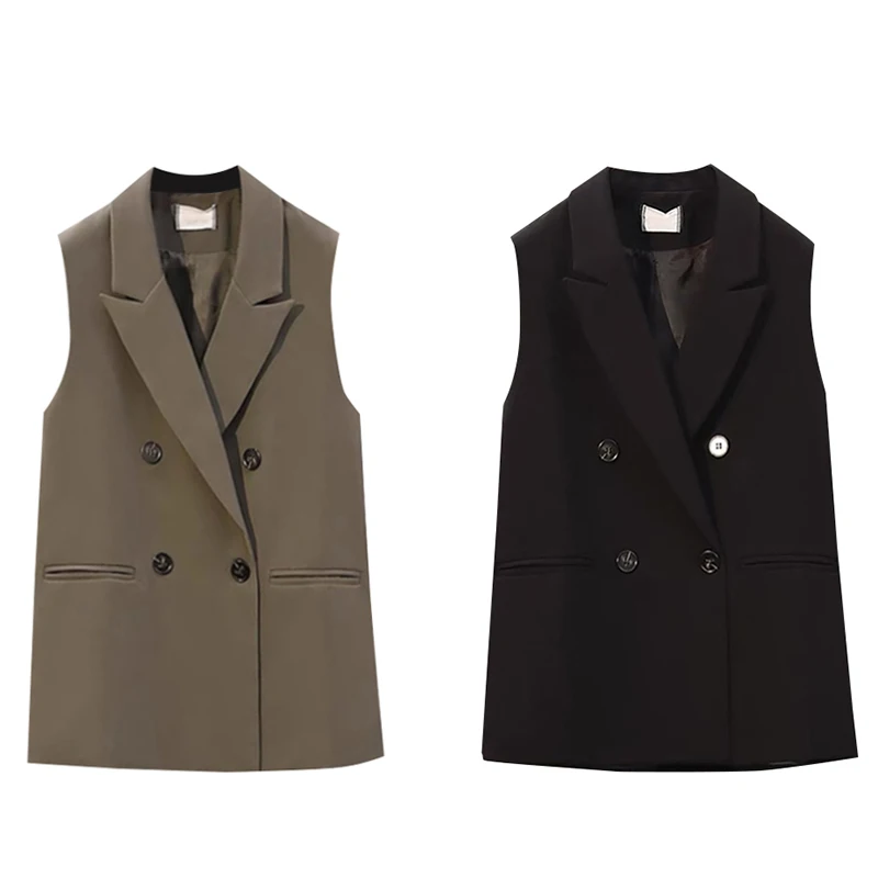 حجم كبير دعوى Jaet سترة المرأة ملابس خارجية فضفاضة oulder وسادة سترة تانك الأعلى زر حتى لون نقي تخفيف Sle