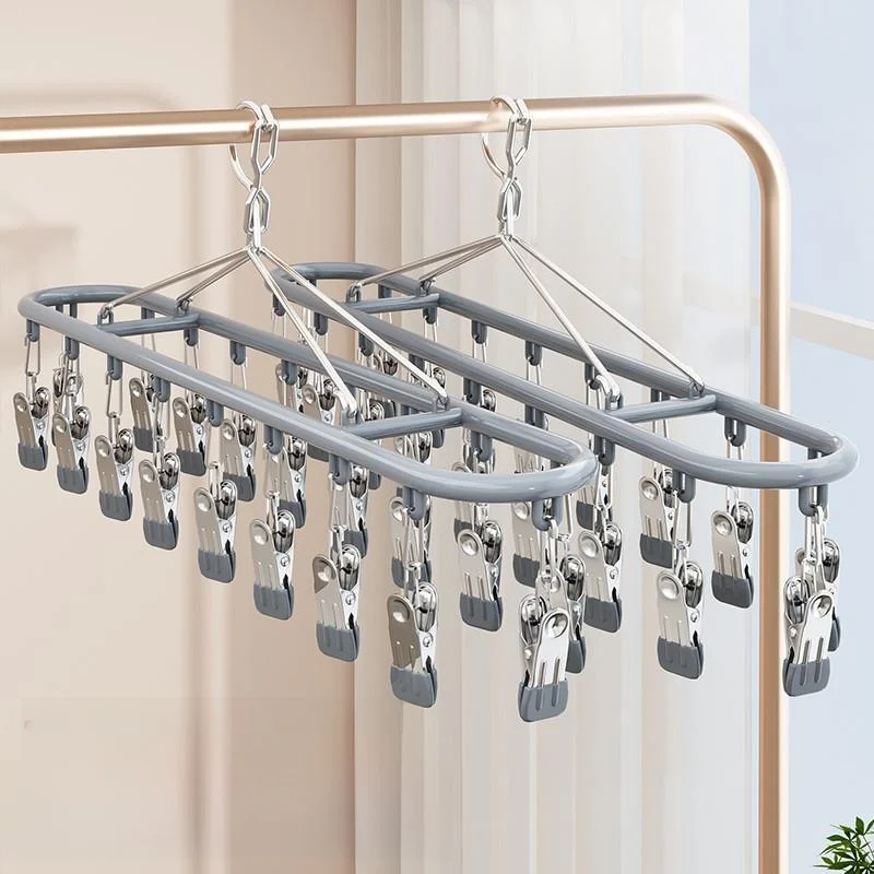 

Stainl Steel So Drng Ra with Clip Home Use Sl Multi-Function Balcony Clothes Drng Holder Creative Design