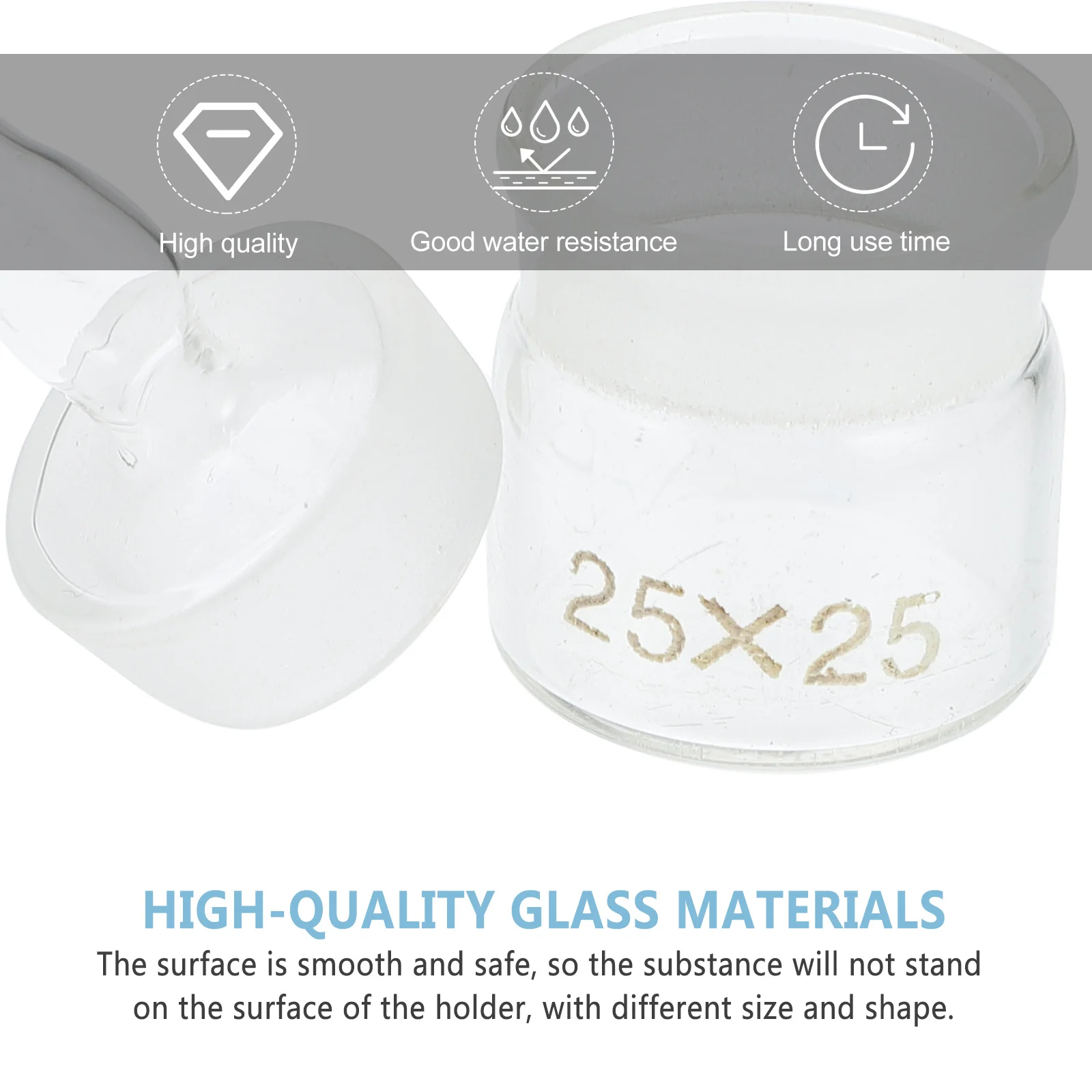 

5Pcs Glass Instrument Weighing Holder Excellent Weighing Bottle for Scientific Research and Educational Laboratory Applications