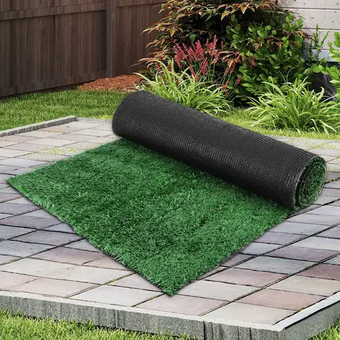 Synthetic Pet Turf with Drainage Hole Realistic Artificial Grass Rug Fake Faux Grass Rug for Party Wedding Garden Decor