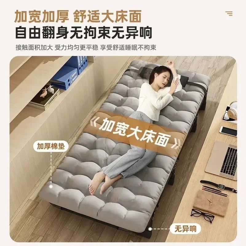 Hot Internet Celebrity Simple Light Luxury Light Folding Thickened New Dual-purpose Recliner Office Lunch Break Widened Lazy Bed