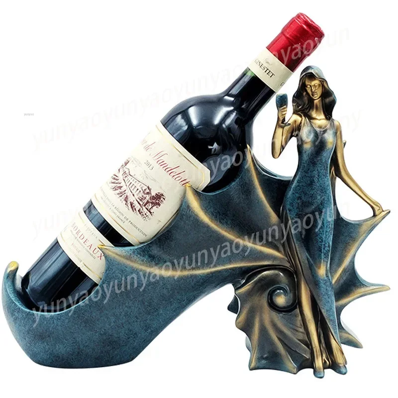 

European-style Swan Red Wine Rack Ornament Creative Simplicity Modern Wine Cabinet Villa Housewarming Gift Home Craft Decoration