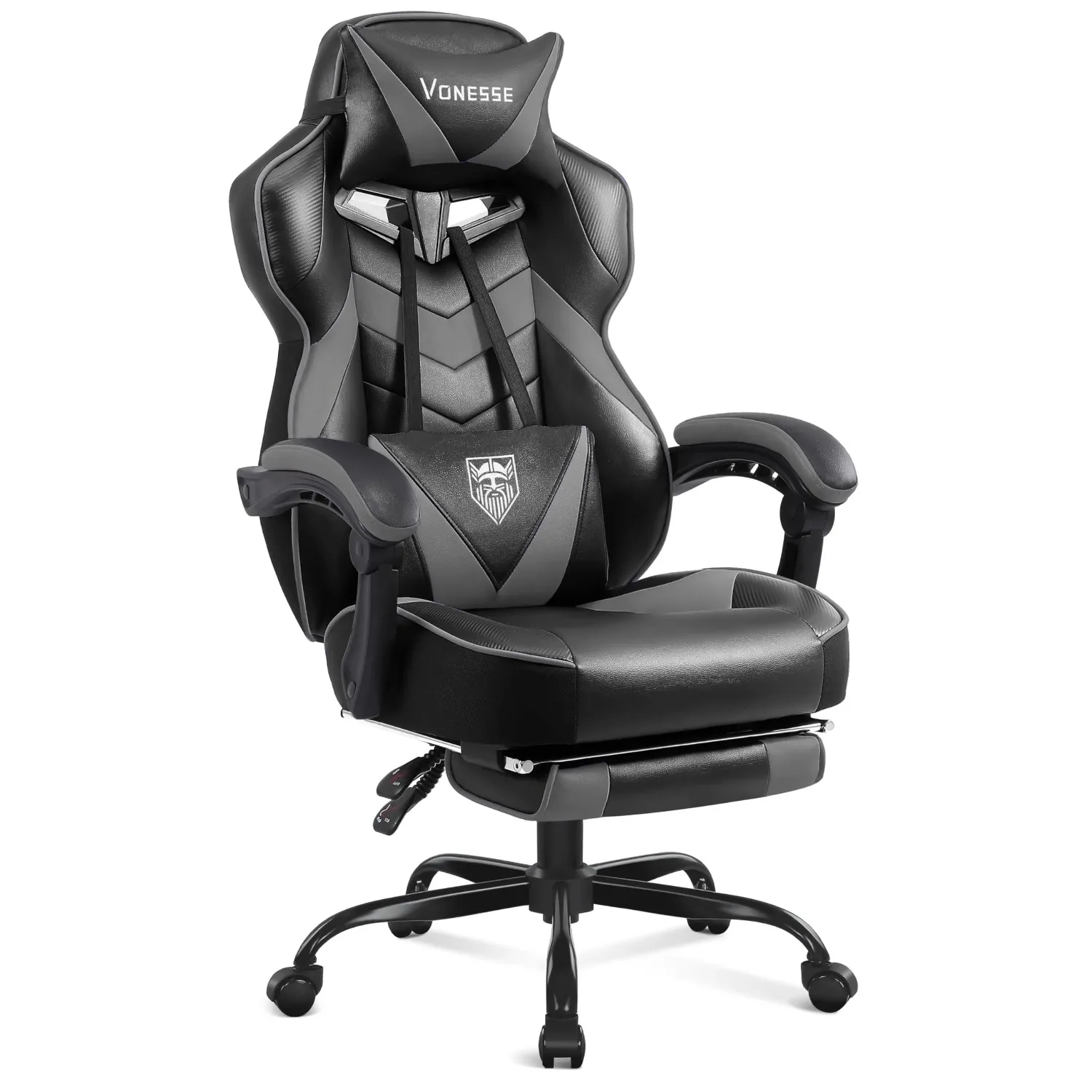 Gaming Chair, High Back Gaming Chair with Footrest and Massage, Gaming Chairs for Adults with Pocket Spring Cushion