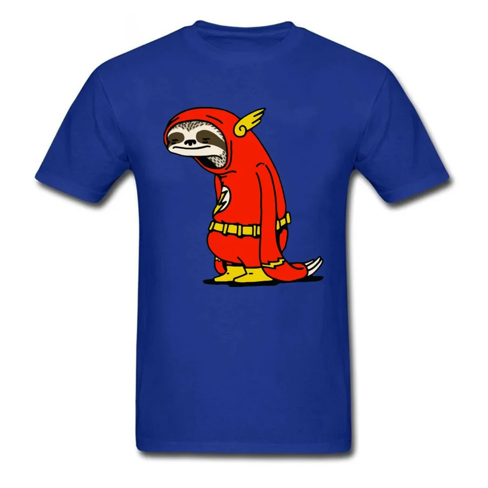 Flash Sloth Cartoon Tshirt Superhero Funny T Shirt For Men Cotton Fabric Anime Cartoon Tops T Shirt Man Fashion Streetwear