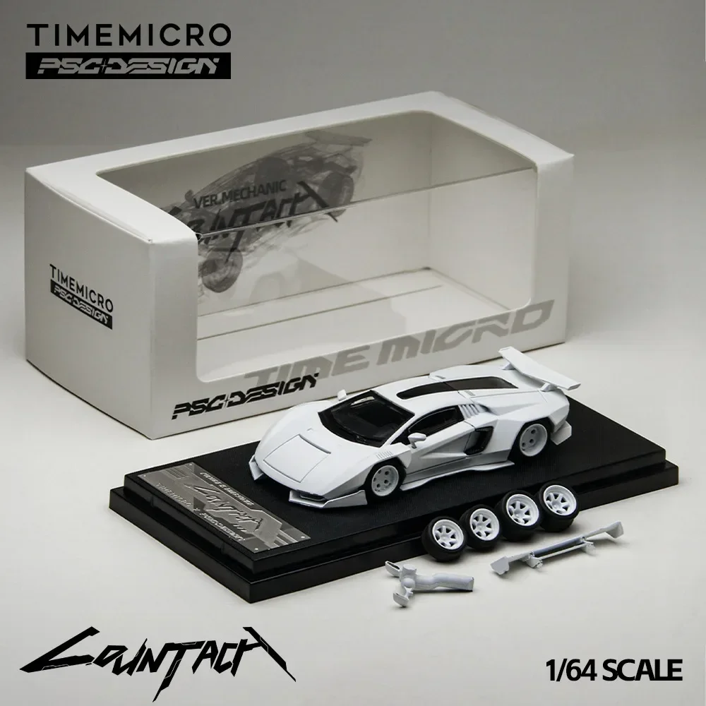 

Time Micro 1:64 PSC Cyberpunk Countach V Ver.Mechanic Diecast Diorama Модель автомобиля Коллекция игрушек TM