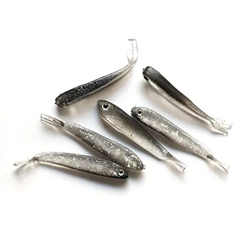 Soft Bait Fish Swimbait Fork Tail With Hook& Without Hooks Fishing Lure Artificial Silicone Bait Fishing Tackle Goods image 5