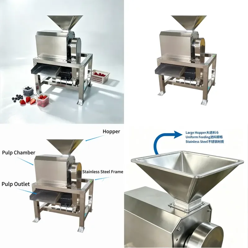 Hot Selling Industrial Fruit Pitting Press for Removing Pits of Mangoes Peaches Plums and Pressing Pulp