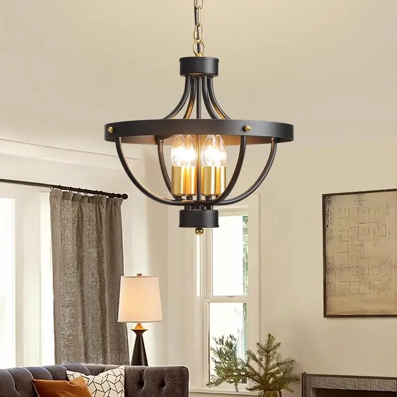 Unique American Retro Dining Room Chandelier Industrial Style Dining Room Lamps Creative Designer Coffee Shop Ceiling LED Light