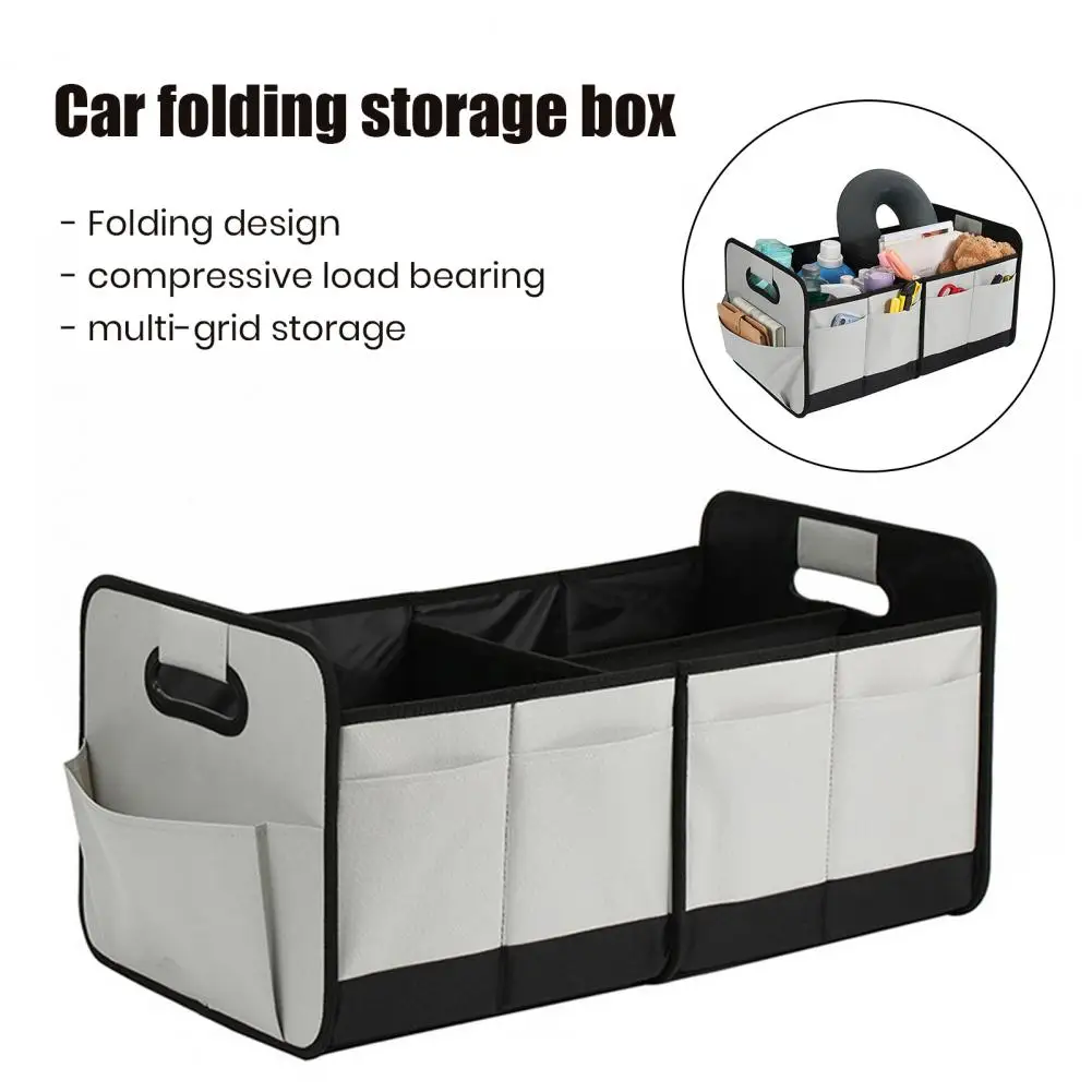 Collapsible Car Organizer Storage Box Fashionable Oxford Cloth Waterproof And Wear-resistant Large Capacity Storage Organizer