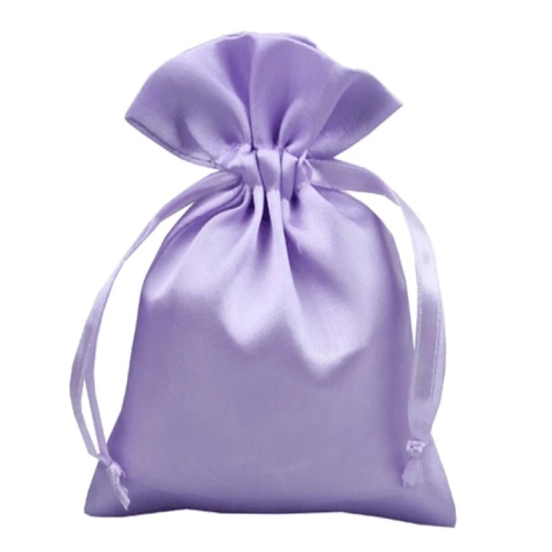

custom 20*30cm satin jewelry gift pouch high quality drawstring hair packaging bag