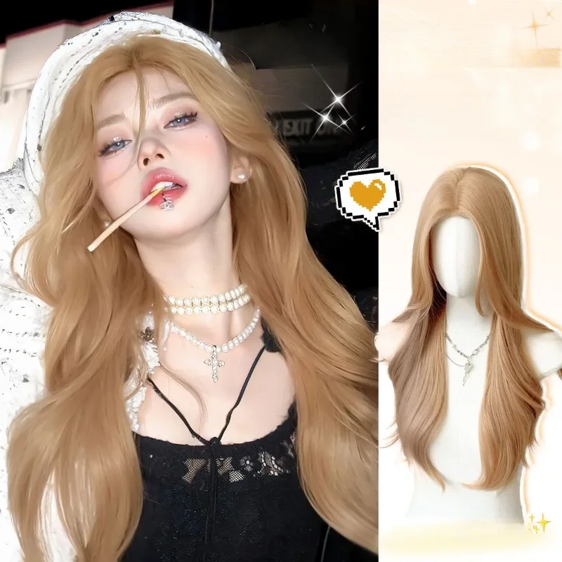 

blonde Synthetic Hair Wigs Long Wavy Natural Hair Wigs for Women Natural Wave Cosplay Party Daily Use Lolita Wig Heat Resistant