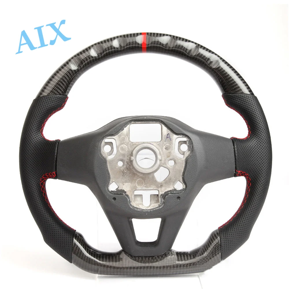 Picture 6: Carbon Fiber & Leather Performance Steering Wheel - Compatible with VW Golf 8 GTI/R Models