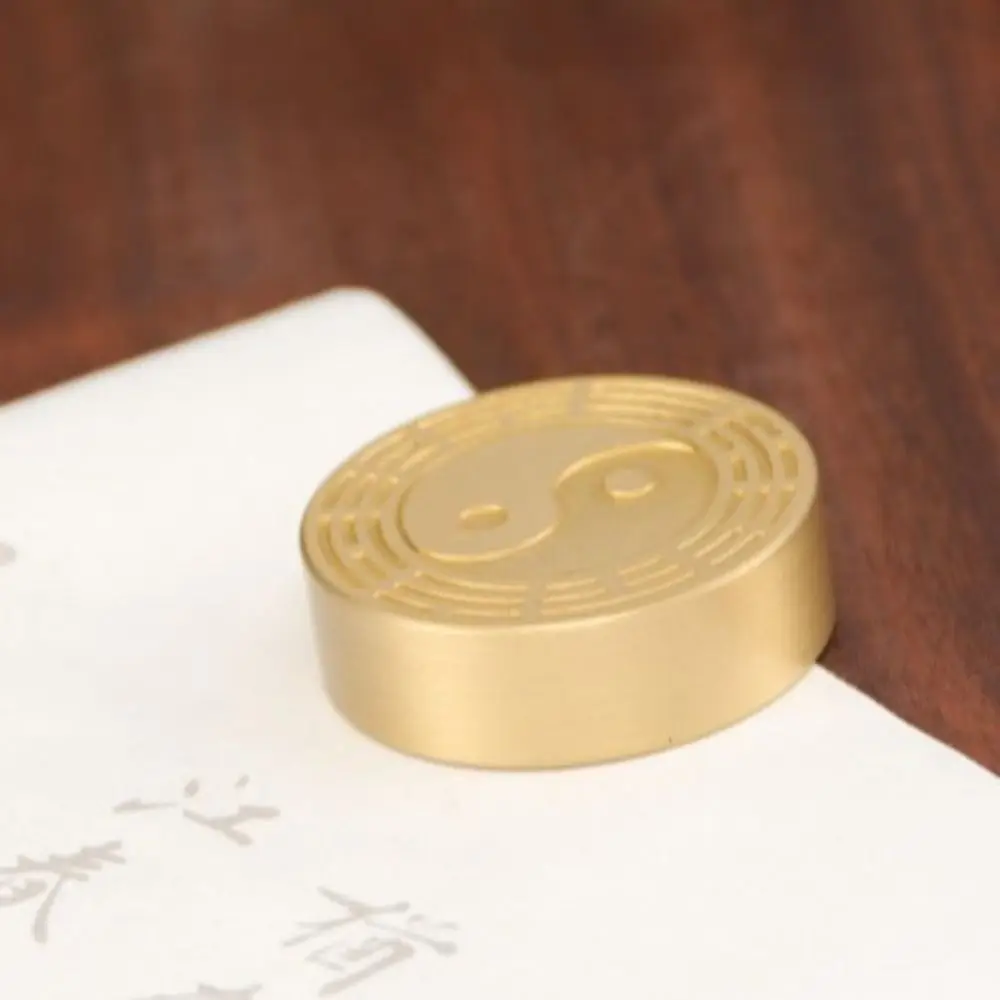 

Креативный твердый латунный пресс-папье из латуни BaGua Dragon, инструмент для каллиграфии, украшение, принадлежности для китайской каллиграфии, подарок