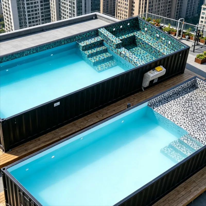 Customized Family Container Pool Large Capacity Water Storage Yard Above Ground Pool Suitable Summer Parent Child Activities