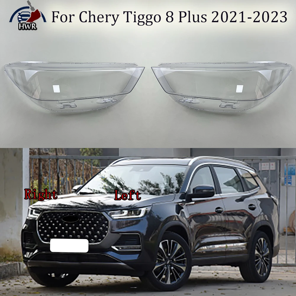 Headlight Cover Transparent Headlamp Lamp Cover Replace Original Lampshade Plexiglass For Chery Tiggo 8 Plus 2021 2022 2023