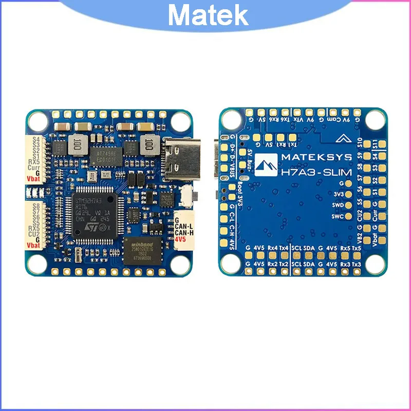 

Matek H7A3-SLIM Flight Controller, STM32H7 MCU with ICM42688P Gyro, 2-8S LiPo for FPV Long Range & Racing Drone Builds