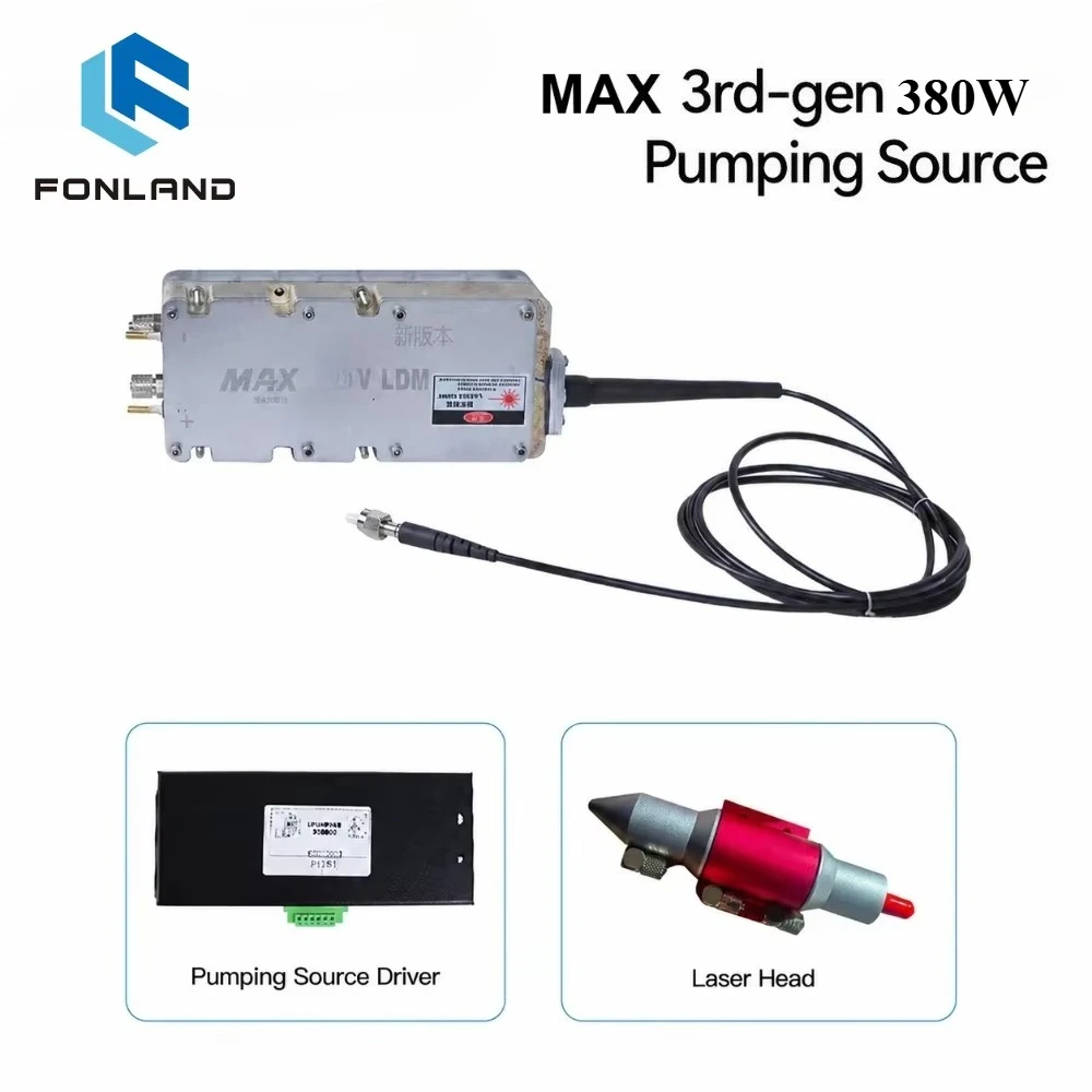 Raycus 500W MAX 380W 3rd‑Gen Modified Laser Pump Source with SMA905 Connector For DIY Metal and Wood Cutting
