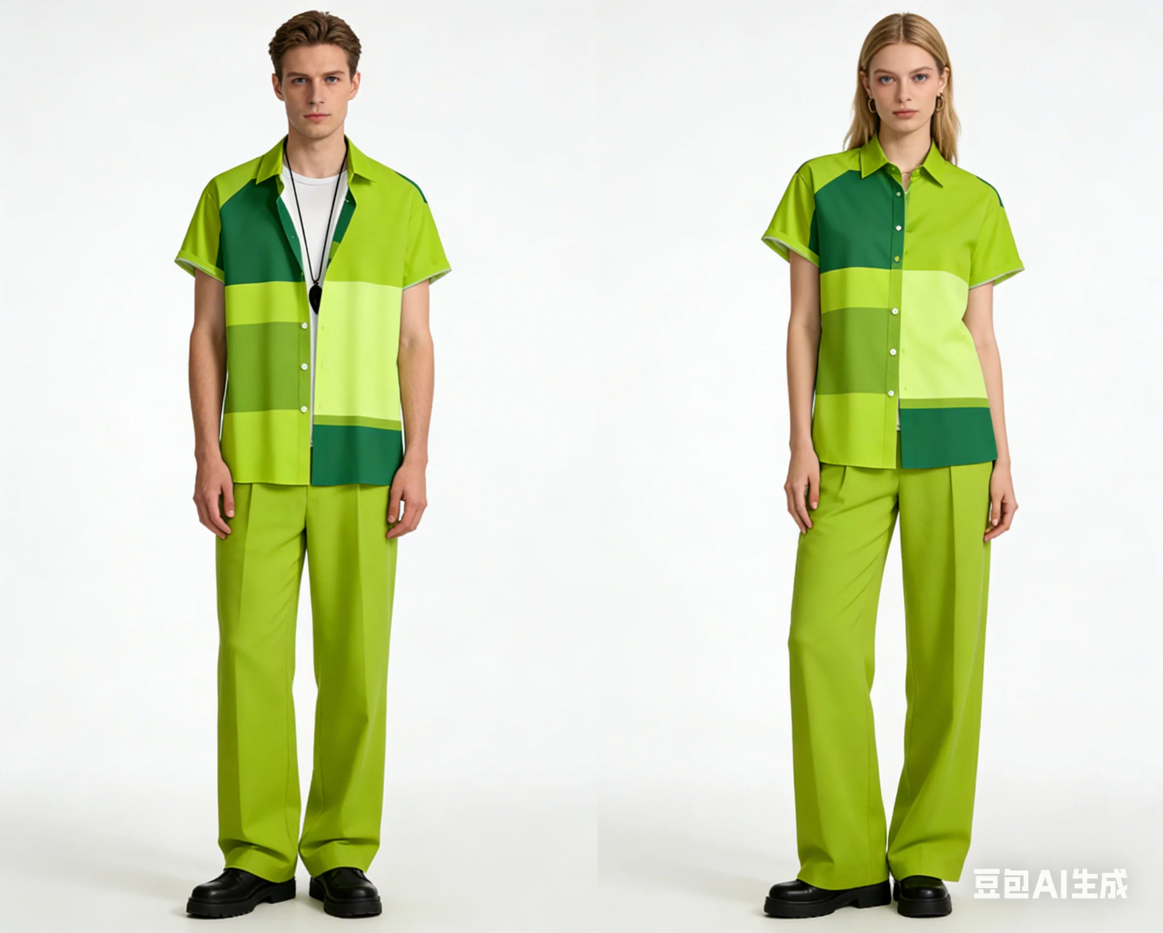 

Мужская рубашка в гавайском стиле с принтом тропических листьев, лаймово-зеленая, дышащая, легкая, для отпуска, мужская одежда