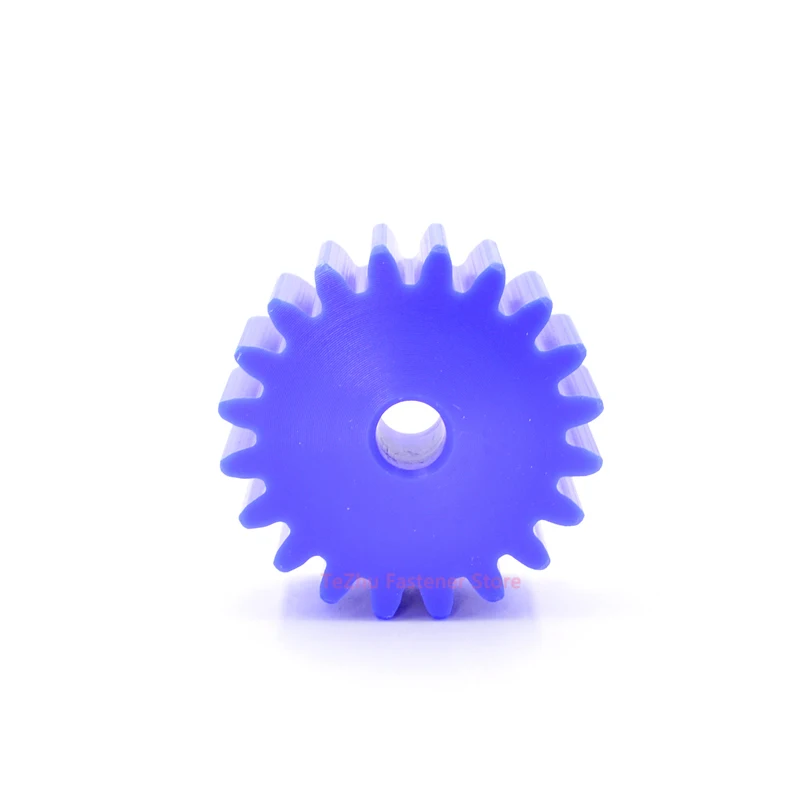 1pc 12T-27T 2M Blue Nylon Spur Gear 12 13 14 15 16 17 18 19 20 21 22 23 24 25 26 27 Teeth Plastic Flat Cylindrical Drive Gears