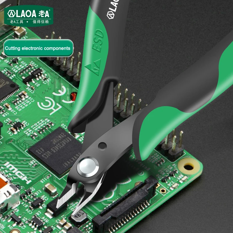 LAOA LAOA Industrial-grade anti-static electronic pliers, flat-nose pliers, Taiwan-made electronic model scissors, electronic sc