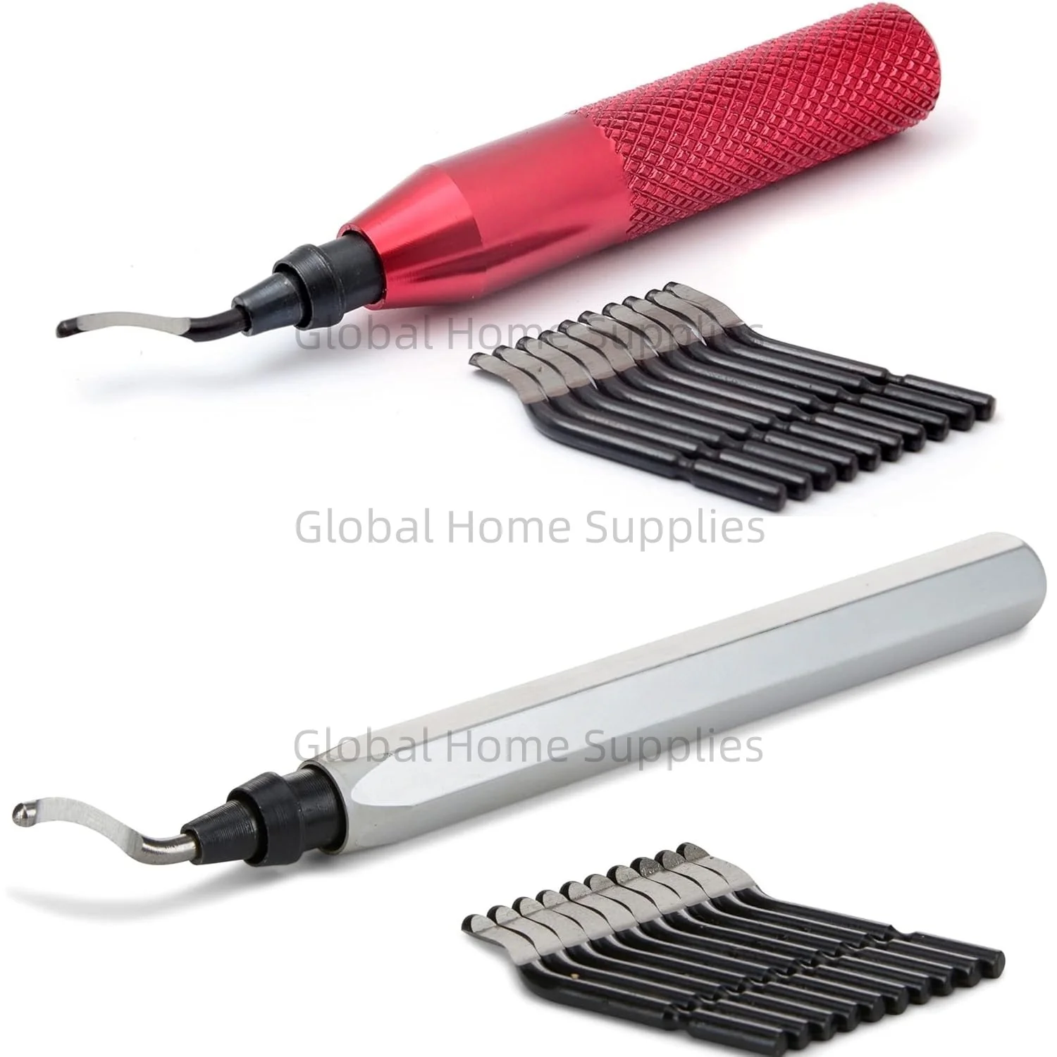 

2PCS Deburring Tool Kit with 22 Blades Total BS1010 Great for Copper PVC Pipes 3D Printing Resin Art Metal Printed Plastic Edge