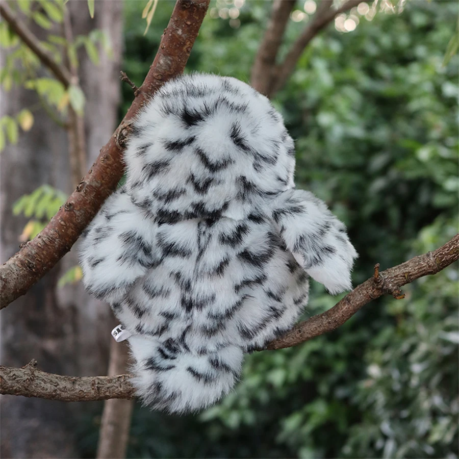 Realistische verschneite Eule Plüschtier Falke Vogel Plüschtier lebensechte weiße Eule Stofftier Simulation Puppe Spielzeug Geschenk Kinder Sammler