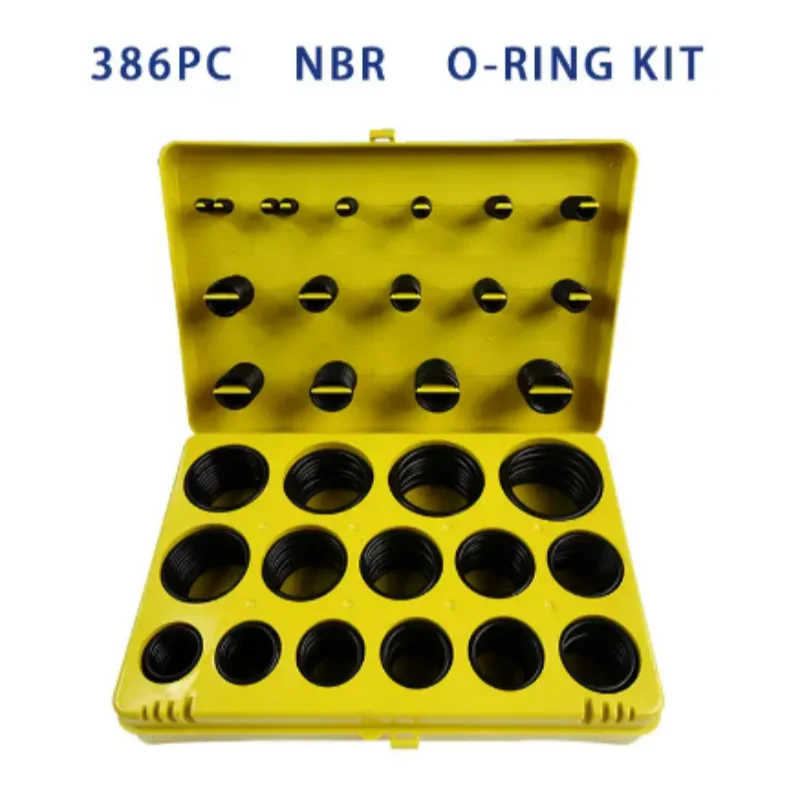 1 Set Red/Blue/Yellow New Black Rubber Ring 30Size O Ring Seal Washer Sealing NBR O-ring Gasket Assortment Set Kit Box