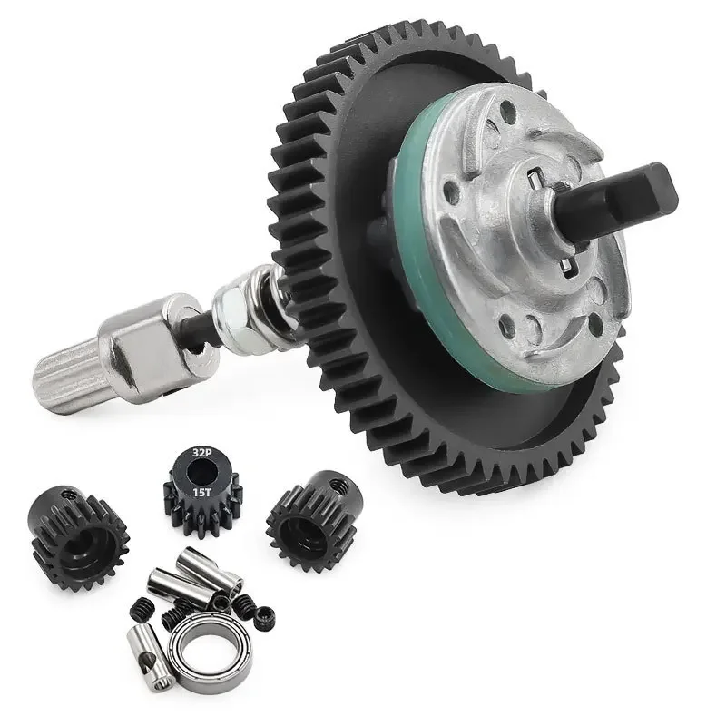 Embrayage à pantoufle complet en métal 54T 6878 avec pignon 15 17 19T pour 1/10 Traxxas Slash 4x4 VXL Stampede Rustler, pièces de mise à niveau