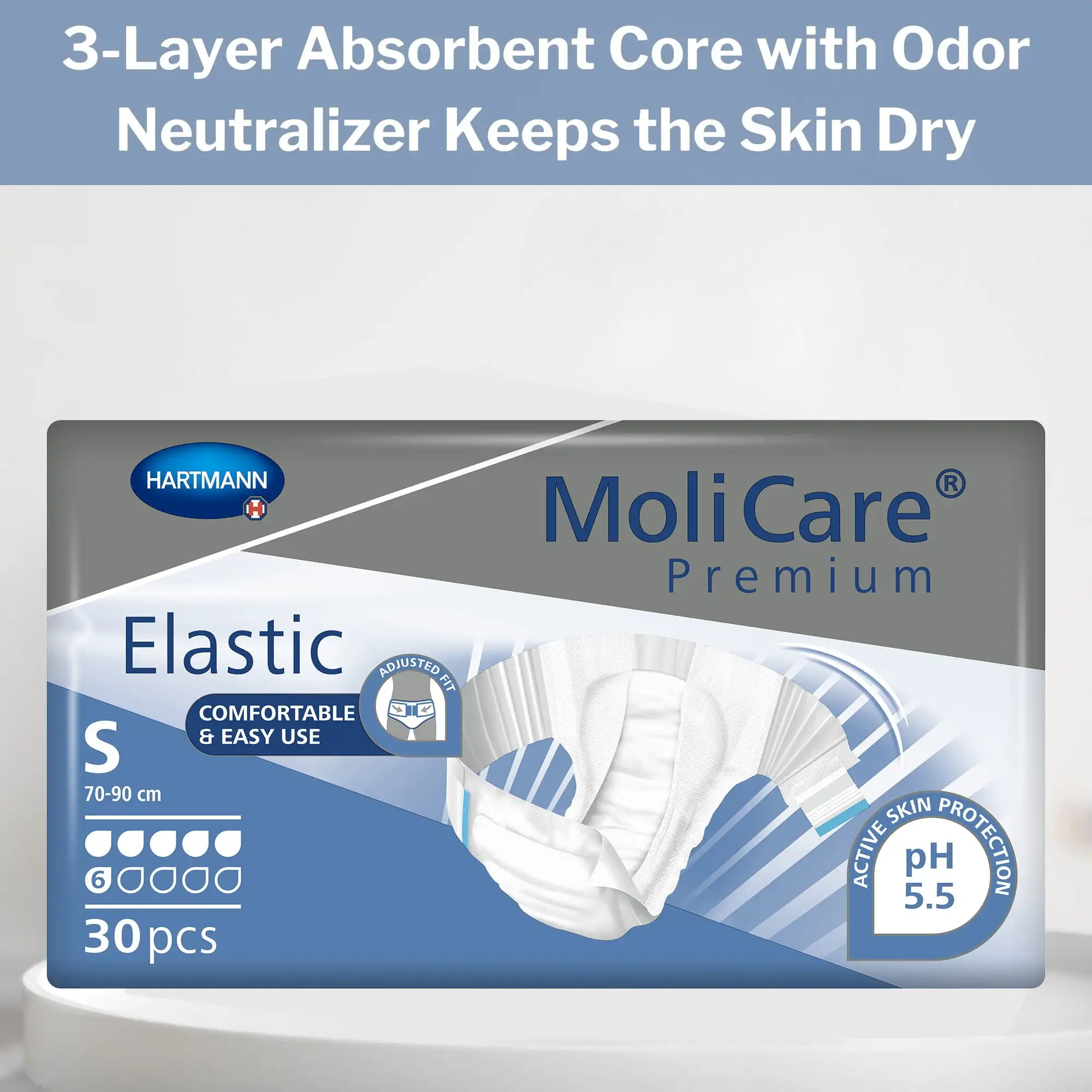 Hartmann Molicare Inkontinenz-Slip, weiß, elastisch, Unisex, 30 Stück, 1 Packung