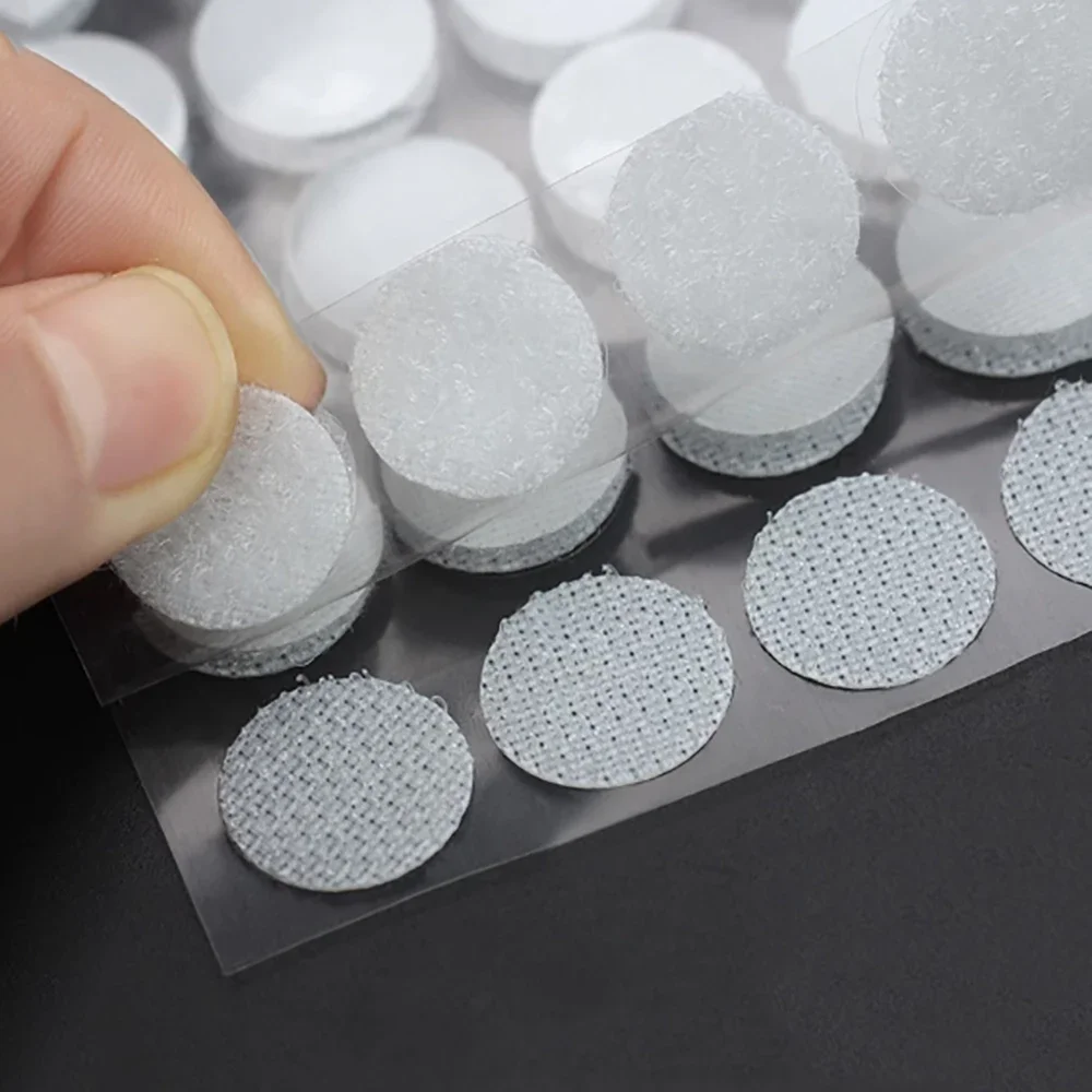 2-108Pcs Strong Self-Adhesive Clothing Shoes Curtains Adhesive Strips Burrs Round/Square Self-Adhesive Tape Female Buckle