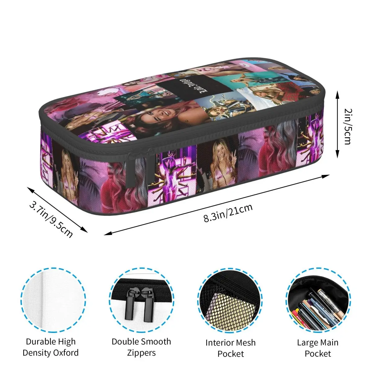 متعة Lolas Indigos 2025 جولة مقلمة مقلمة حامل قلم للطلاب حقيبة تخزين كبيرة الطلاب الهدايا المدرسية القرطاسية