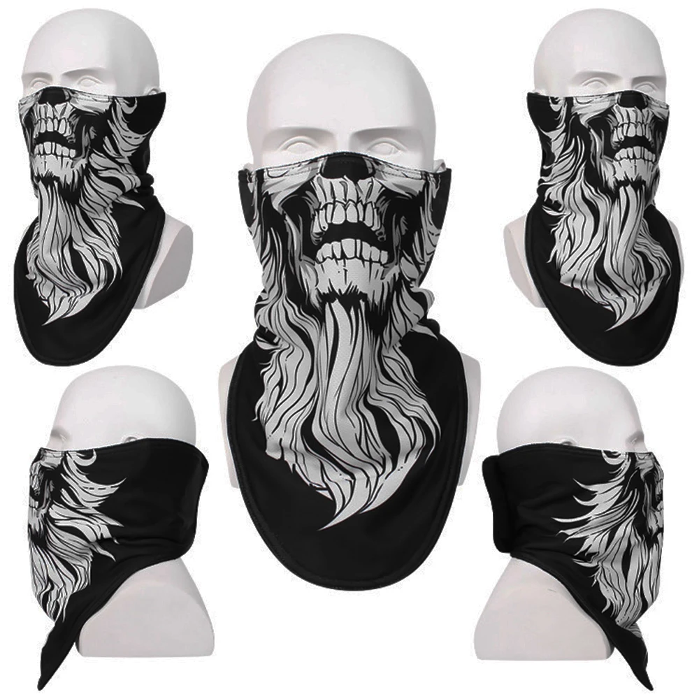 ثلاثية الأبعاد نمط الشتاء الصوف وشاح التزلج الدراجات قناع الوجه على الجليد باندانا أغطية الرأس الرقبة أدفأ دراجة التزلج قناع الوجه الملتحي #2