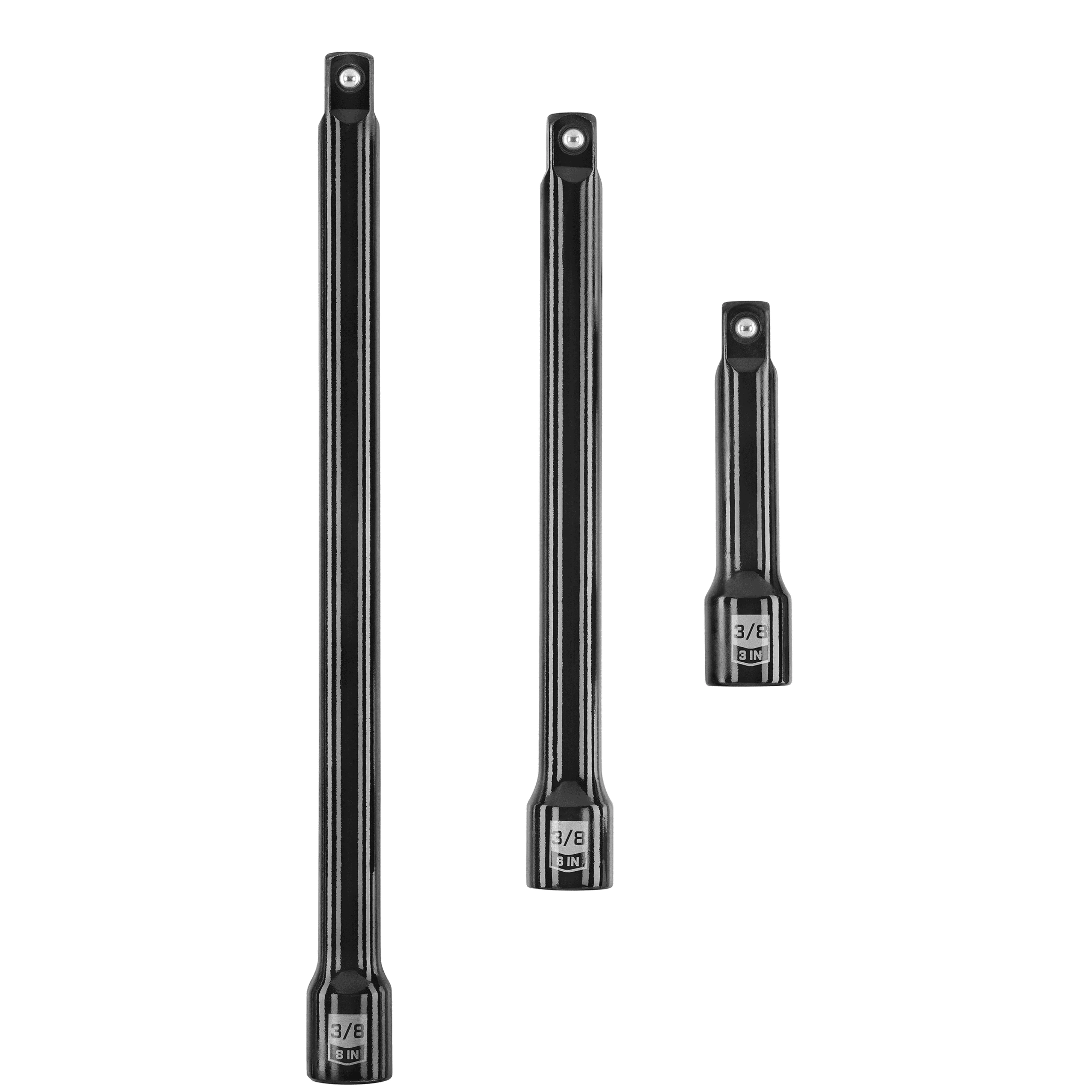 

3-Piece 3/8-inch Drive Impact Extension Bar Set, Chrome Vanadium