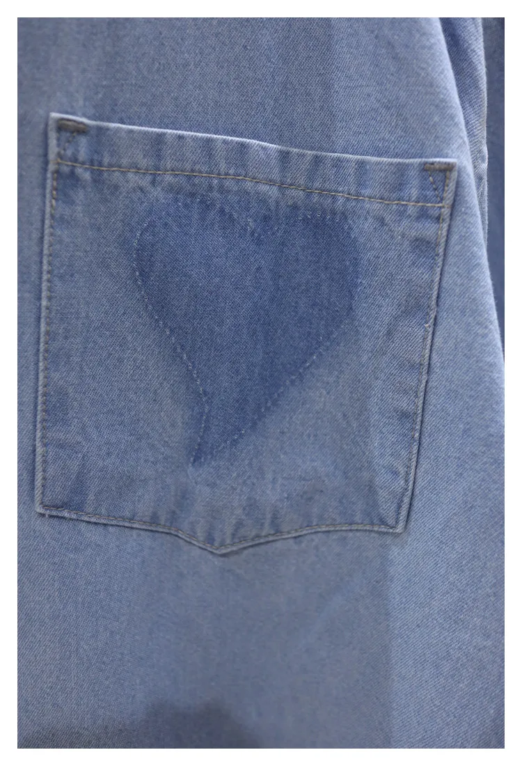 Fashion Women's All-Match Single-Breasted Shirt 2024 Women's Spring New Loose Slimming Mid-Length Long Sleeve Denim Shirts