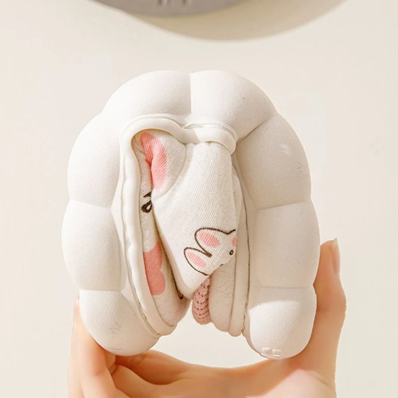 Lightweight Non Slip Indoor Slippers for Women Comfortable Soft Sole Maternity Shoes Woman Cartton Pattern Cotton House Slippers