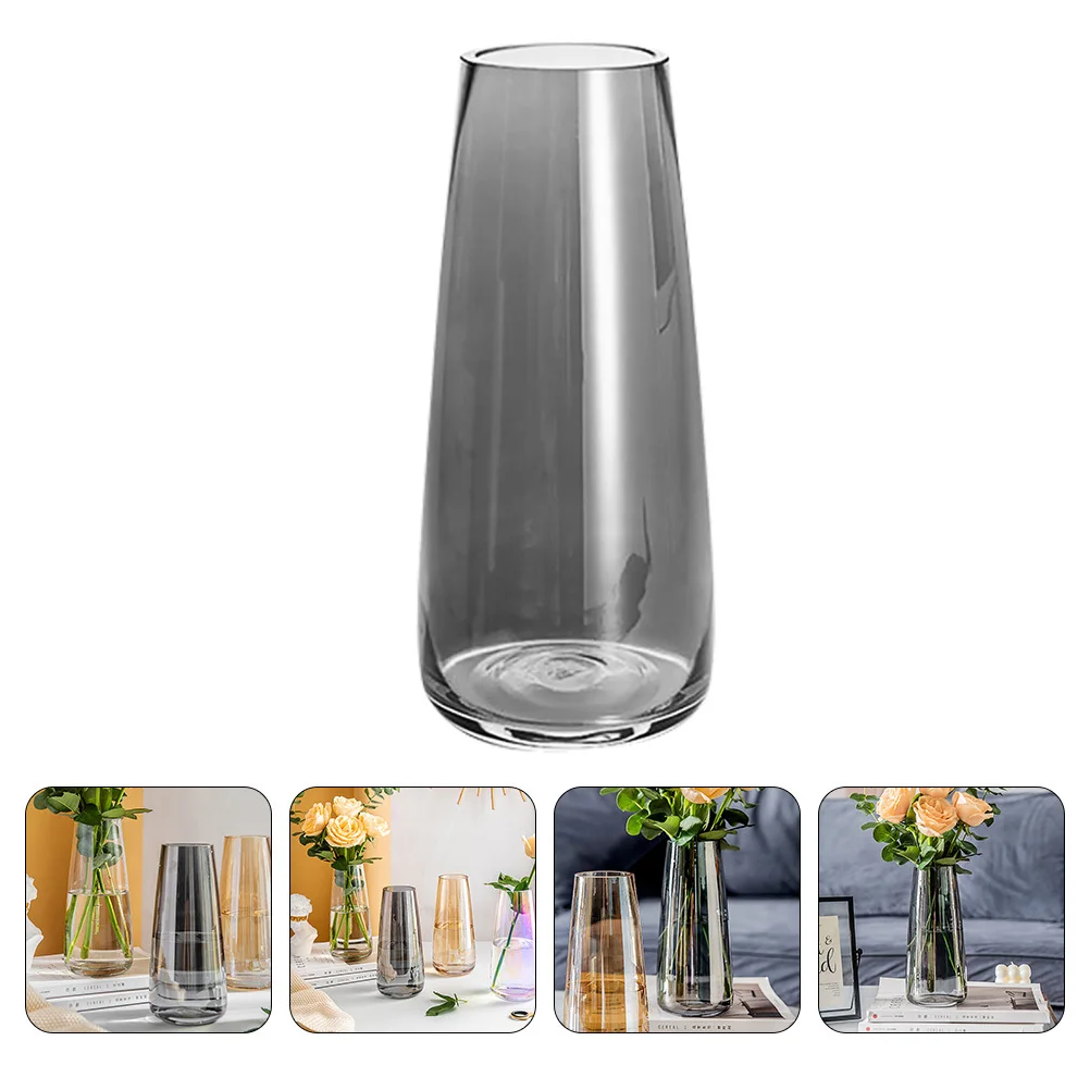 

1Pcs Electroplated Glass Decorative Flower Vase Household Vase Ornament for Bedroom Glass Flower Vessel