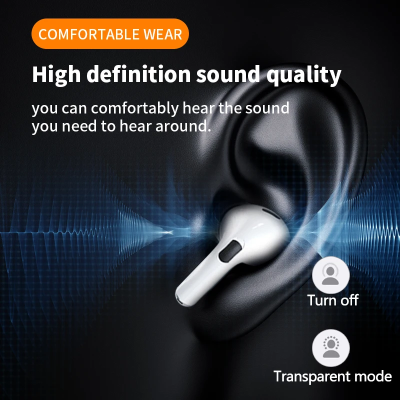 Airs Pro New Bluetooth Earphones True Wireless High Sound Quality In Ear Music Headset HiFi Sound Low Latency for IPhone Android