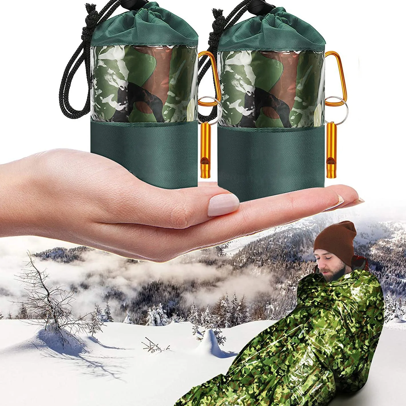 

Waterproof Portable Hood Backpacking Sleeping Outdoor Subzero Winter Thermal Bag Mummy Rectangular Lightweight Camping Hiking