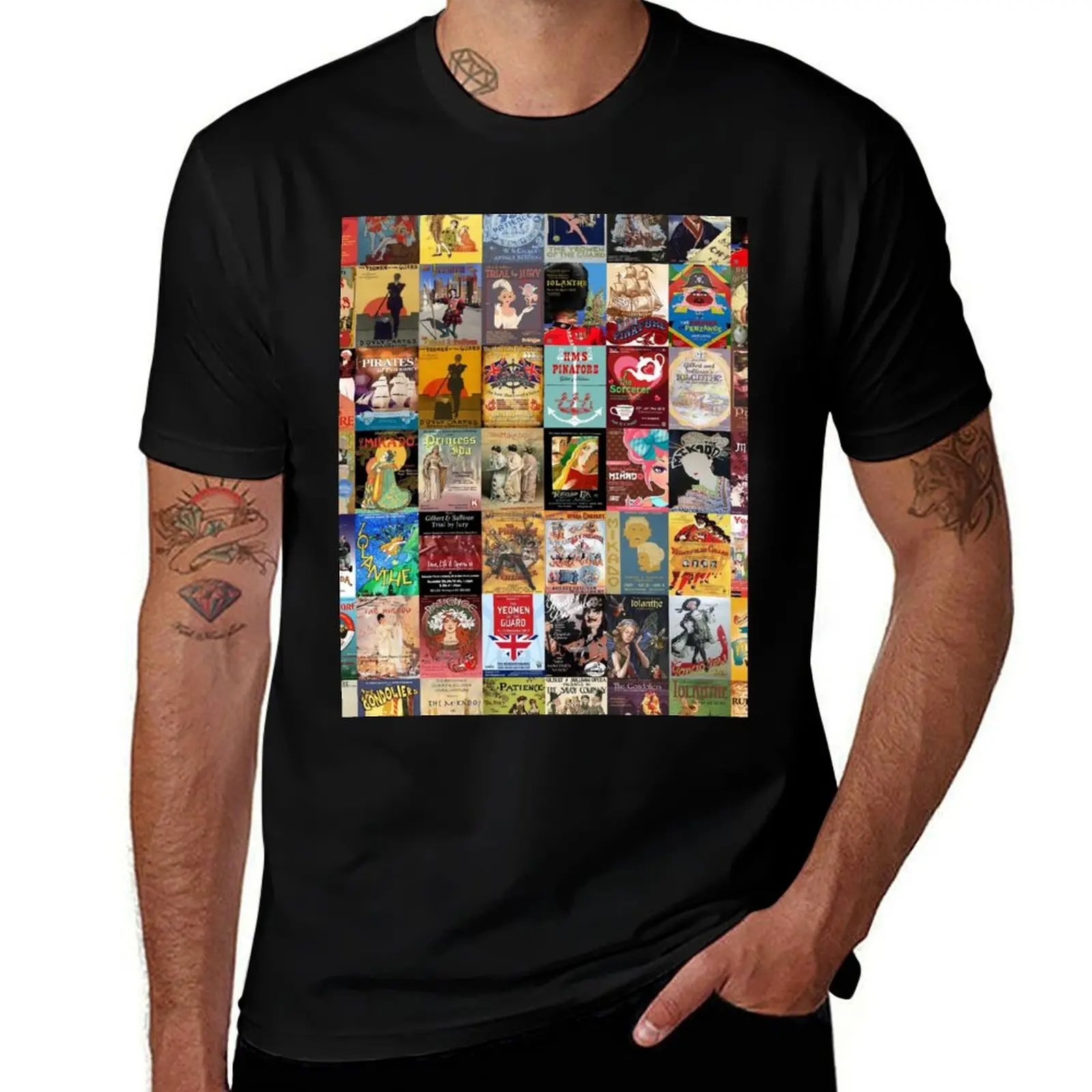 Gilbert and Sullivan Opera Posters T-Shirt Summer Fashion Casual Tee Shirt T-Shirt
