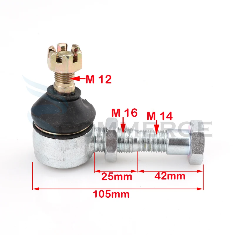 M12x60mm M14-M16 Adjustable Ball Joint Kit Fit For China 150cc 250cc 200cc Electric ATV UTV Go Kart Buggy Parts Motorcycle parts